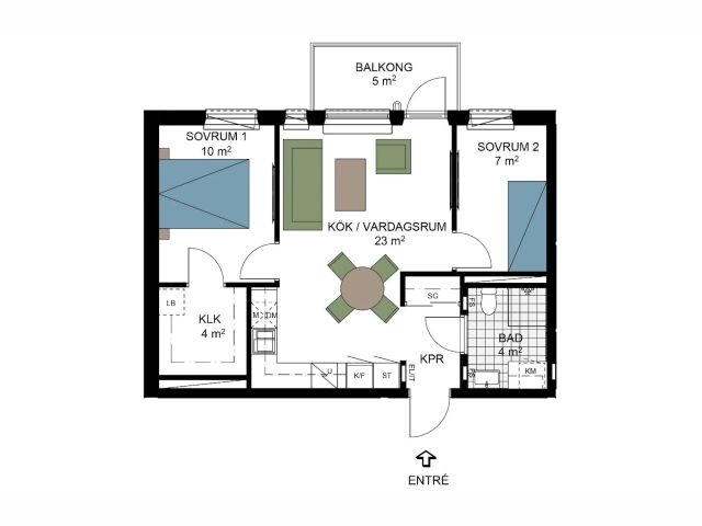 Appartement Gemeubileerd Lange termijn verhuur in Jarfalla
