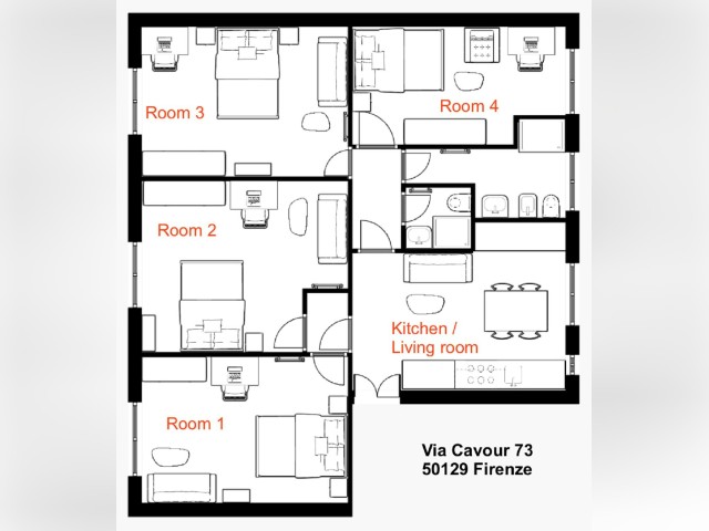 Italy furnished Room in Tuscany, Florence
